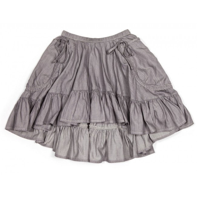 Frilled Drawstring Bustle Skirt