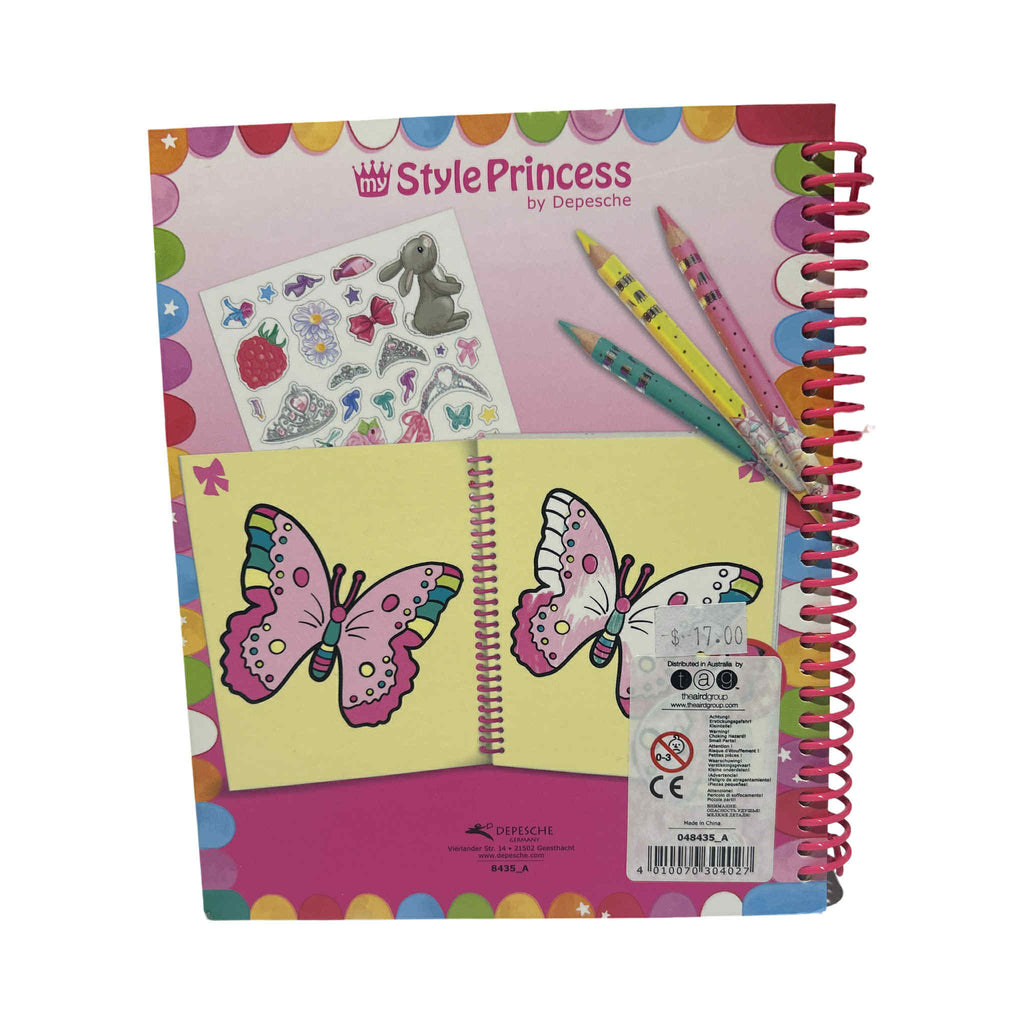 My Style Princess Pocket Colouring Glitter Book