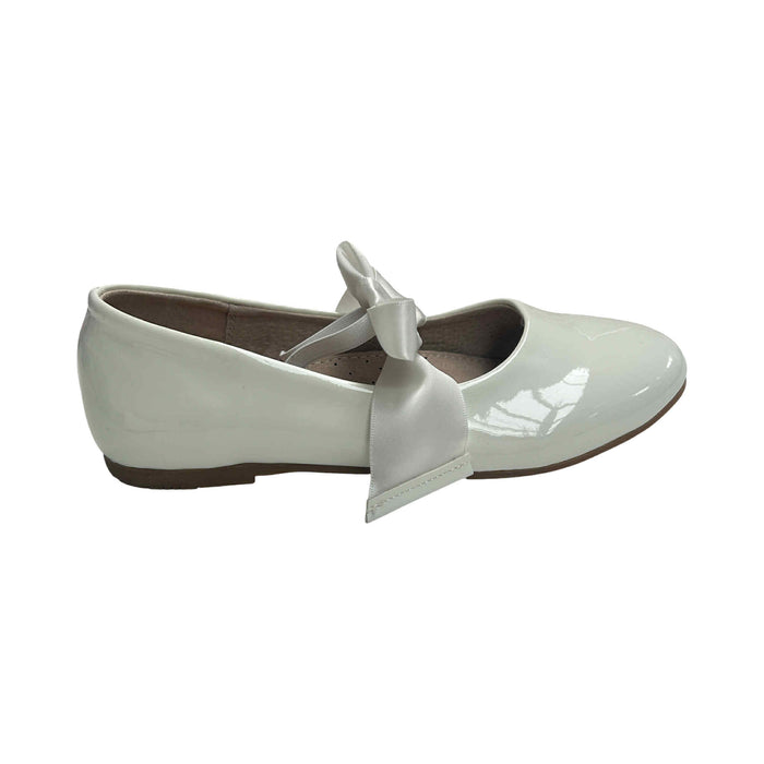 Walnut ANNIE BOW BALLET (Patent White) S.33