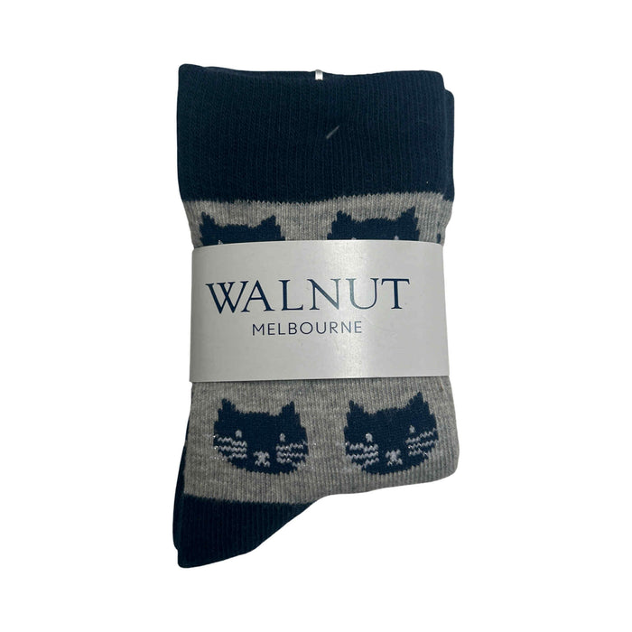 Walnut Pattern Socks (Cat) S.Med