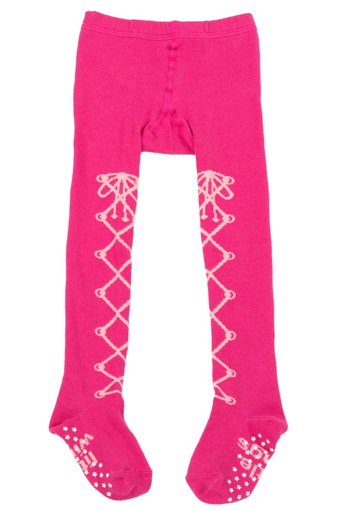 Little Wings Tights - Laced Up (Pink)