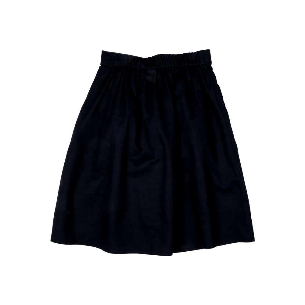 RYK Maxi Linen Skirt (Black)