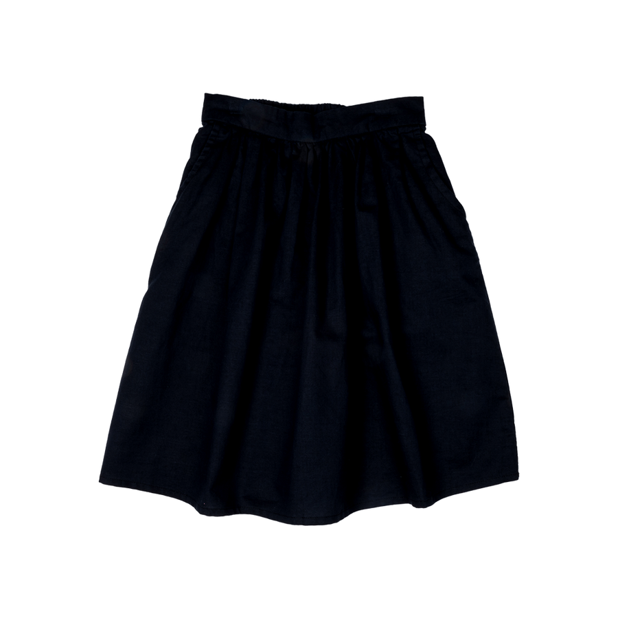 RYK Maxi Linen Skirt (Black)