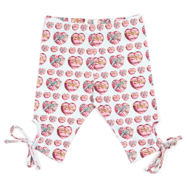 Little Wings Leggings with Ties - Heart Bows
