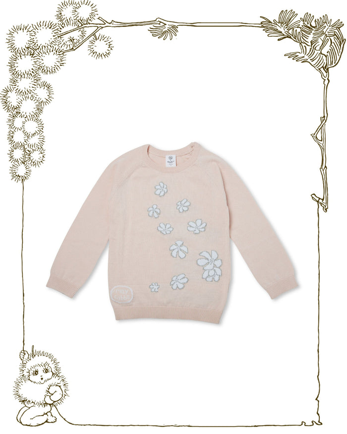 Walnut + May Gibbs Cuddle Knit Jumper (Tea Tree Floral)