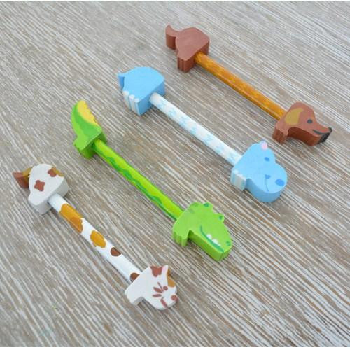 Seedling Sausage Animals Pencil & Eraser